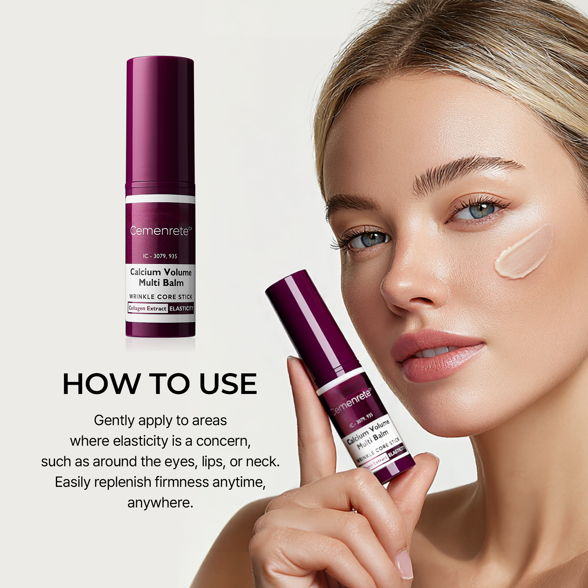 Cemenrete Calcium Multi Balm – Nourishing Skincare Stick, 9g