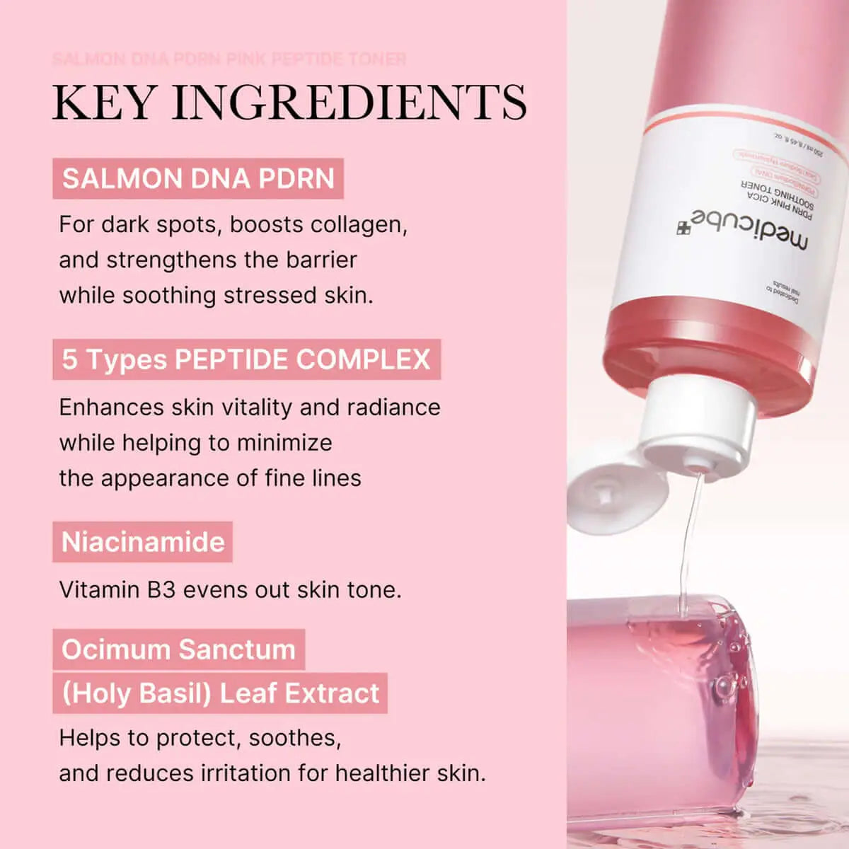 Medicube PDRN Pink CICA Soothing Toner 250mL